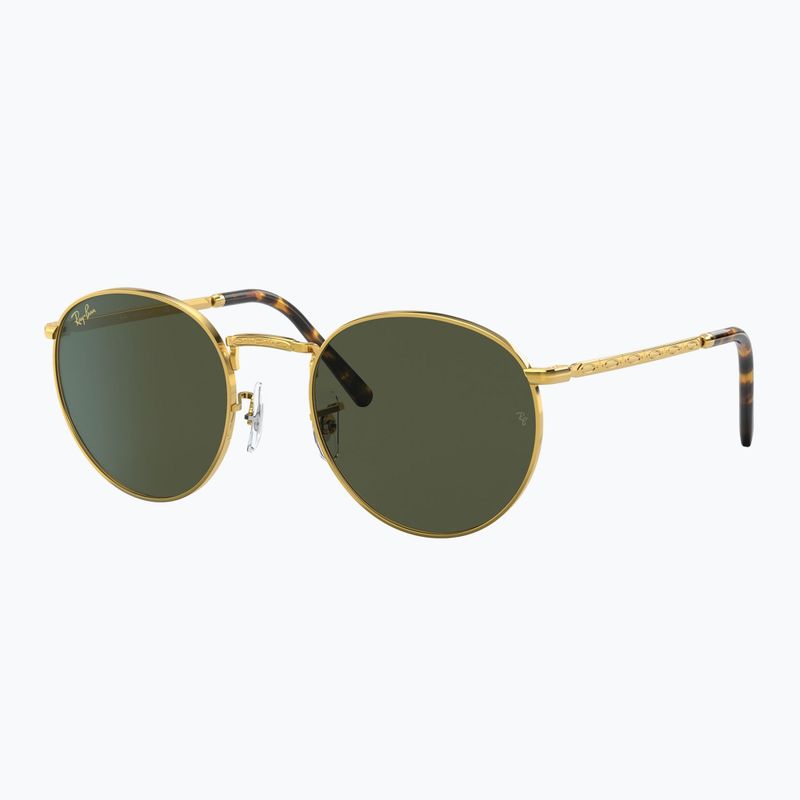 Akiniai nuo saulės Ray-Ban New Round gold/green 4