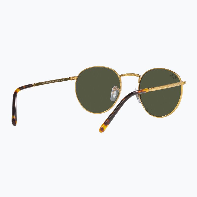 Akiniai nuo saulės Ray-Ban New Round gold/green 6