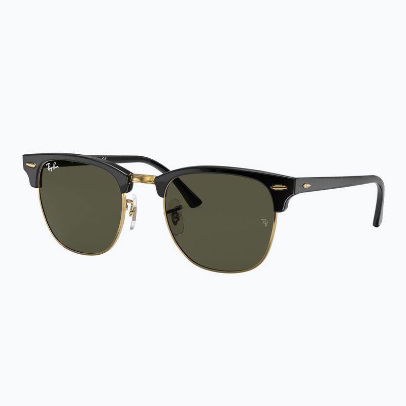 Akiniai nuo saulės Ray-Ban Clubmaster Classic black/gold/green g-15 4