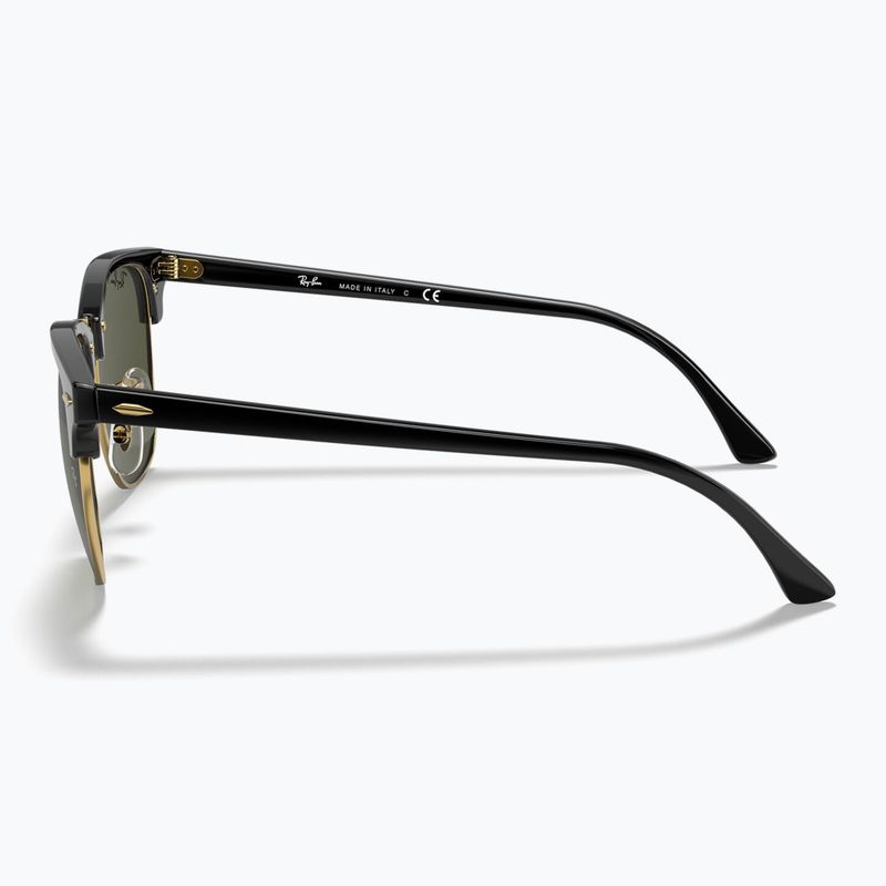 Akiniai nuo saulės Ray-Ban Clubmaster Classic black/gold/green g-15 7
