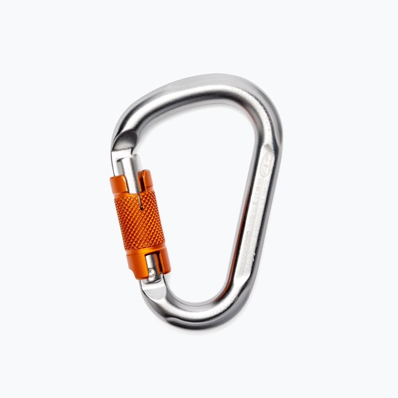 Laipiojimo technologija Hms Snappy Cf Twist Lock karabinas L4600006 sidabrinis-oranžinis 2C46000ZPE 2