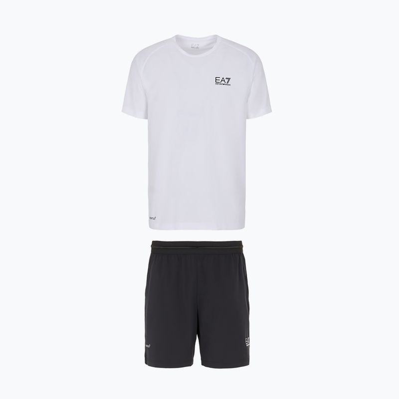 Marškinėlių komplektas + šortai EA7 Emporio Armani Ventus7 Travel white/black