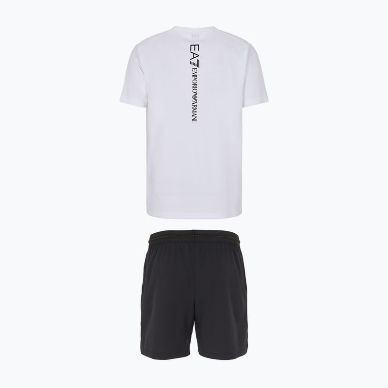 Marškinėlių komplektas + šortai EA7 Emporio Armani Ventus7 Travel white/black 2