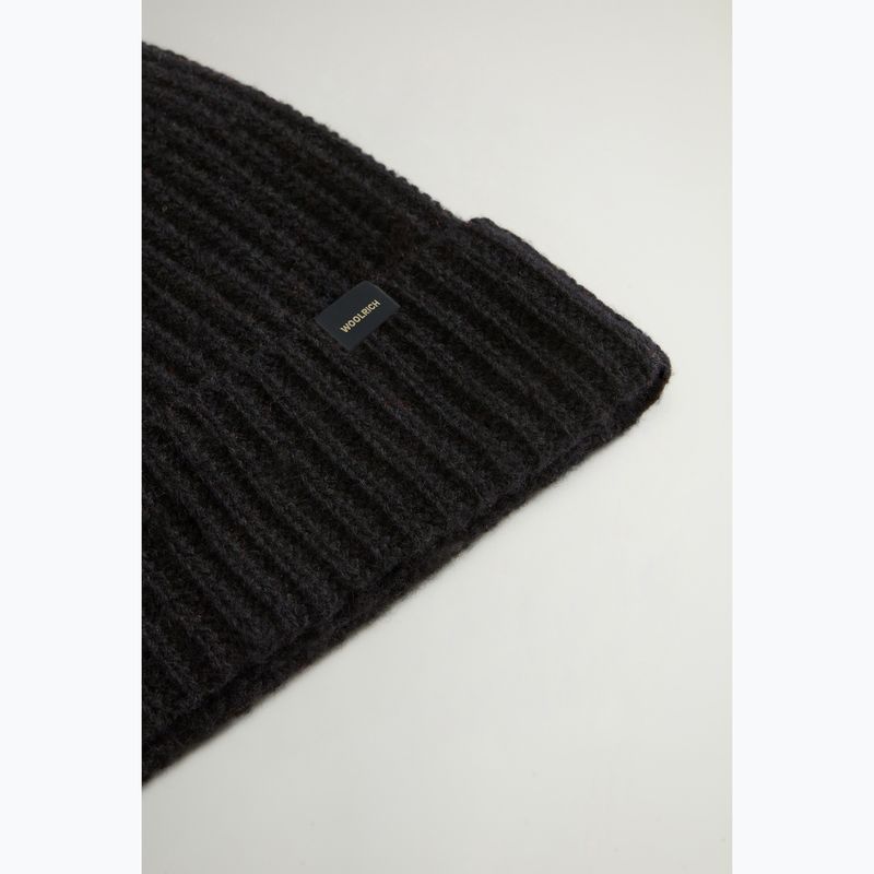 Vyriška žieminė kepurė Woolrich Knitted Ribbed Beanie black 4