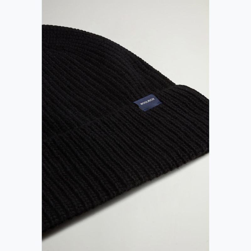 Vyriška žieminė kepurė Woolrich Knitted Ribbed Beanie black 3