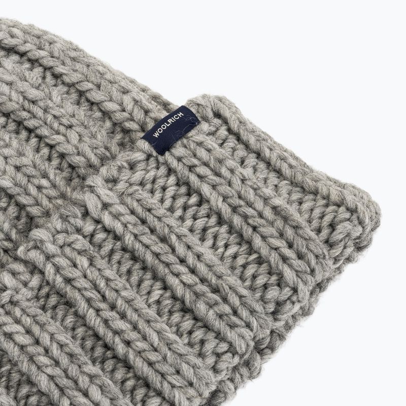 Žieminė moteriška kepurė Woolrich Chunky Beanie light grey melange 3