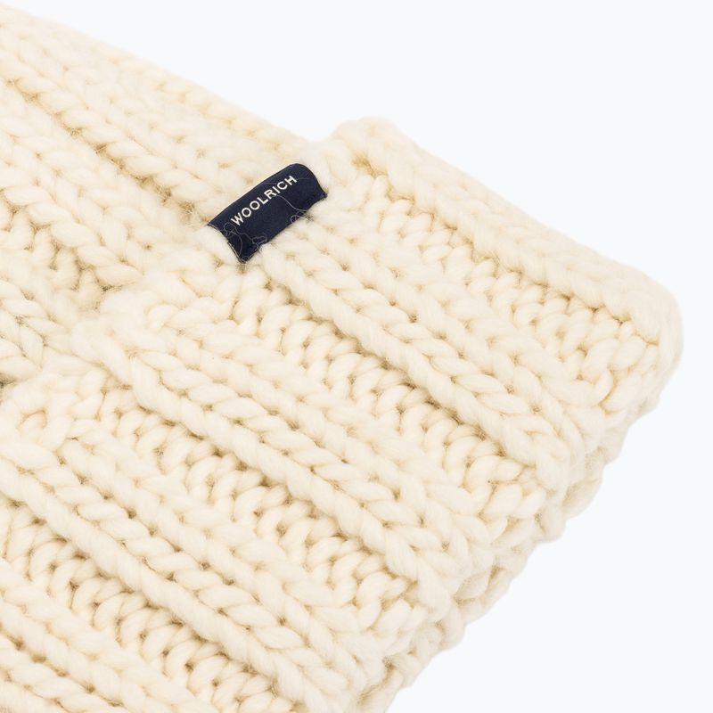 Žieminė moteriška kepurė Woolrich Chunky Beanie 2026 milky cream 3