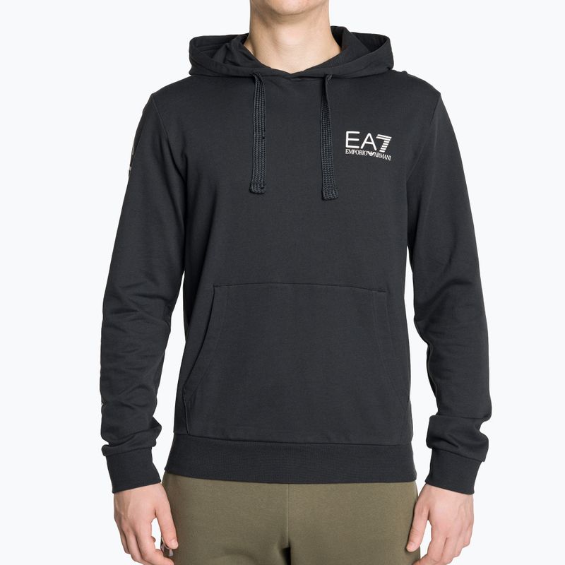Vyriškas džemperis EA7 Emporio Armani Train Logo Series Hoodie Extended Logo Coft night blue/white logo