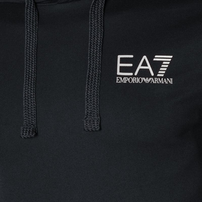 Vyriškas džemperis EA7 Emporio Armani Train Logo Series Hoodie Extended Logo Coft night blue/white logo 7