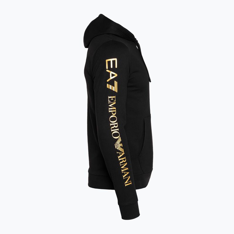Vyriškas džemperis EA7 Emporio Armani Train Logo Series Hoodie Extended Logo Coft black/gold logo 8