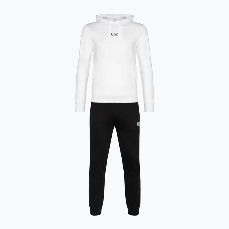 Vyriškas sportinis kostiumas EA7 Emporio Armani Train Core ID Hoodie Coft white/black