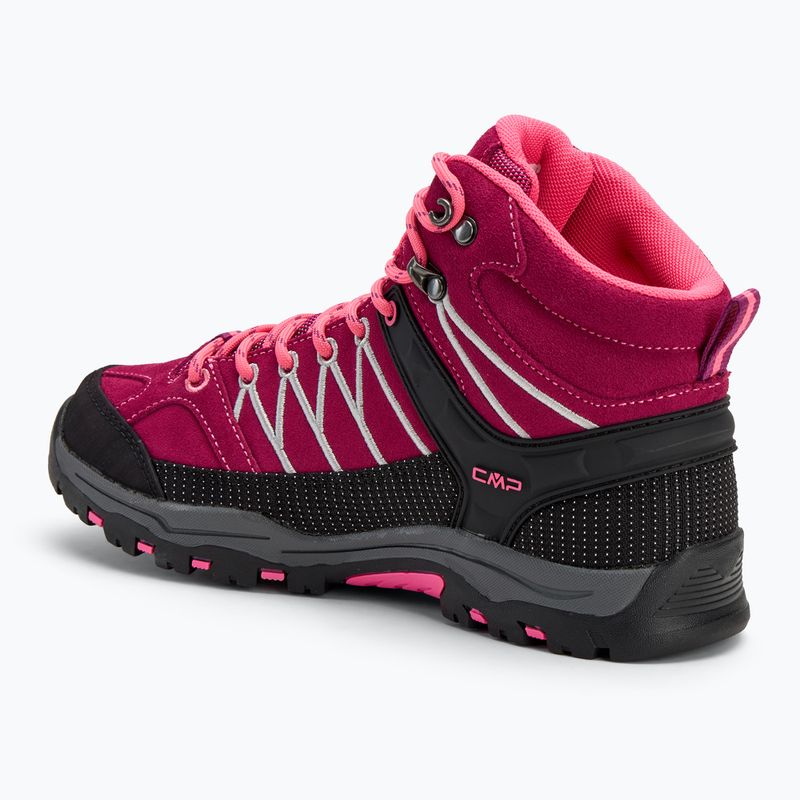 Jaunimo žygio batai CMP Rigel Mid berry / pink fluo 3