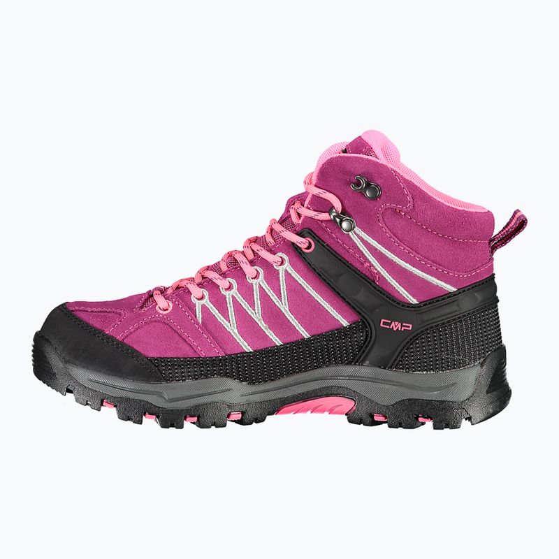 Jaunimo žygio batai CMP Rigel Mid berry / pink fluo 10