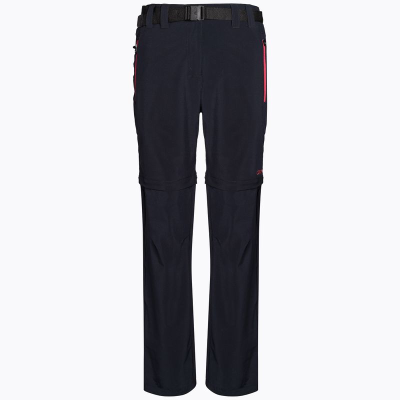 Moteriškos CMP Zip Off trekingo kelnės juoda/rožinė 3T51446/05UG