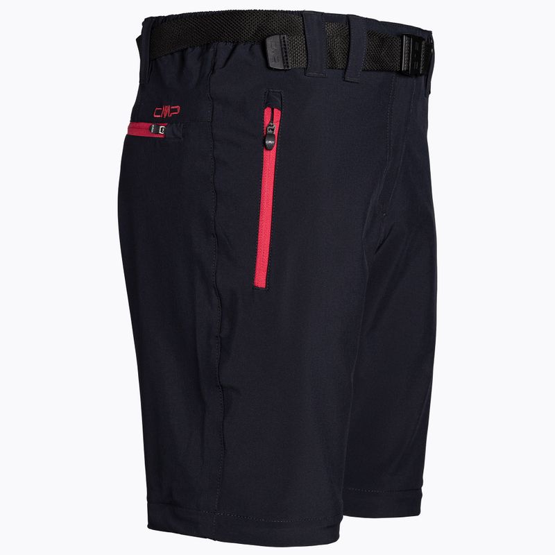Moteriškos CMP Zip Off trekingo kelnės juoda/rožinė 3T51446/05UG 3