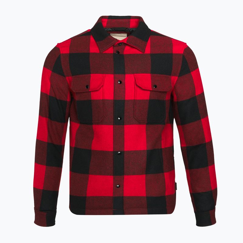 Vyriška striukė Woolrich Alaskan Wool Check Overshirt charcoal buffalo red buffalo