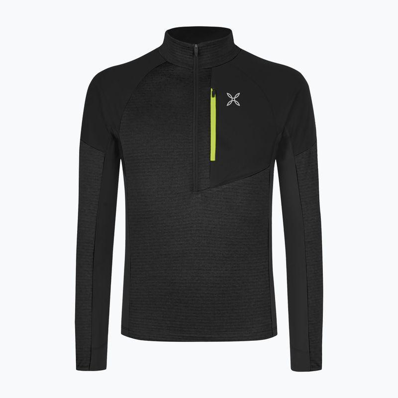 Vyriškas džemperis Montura Thermal Grid 2 Anorak black/ lime green