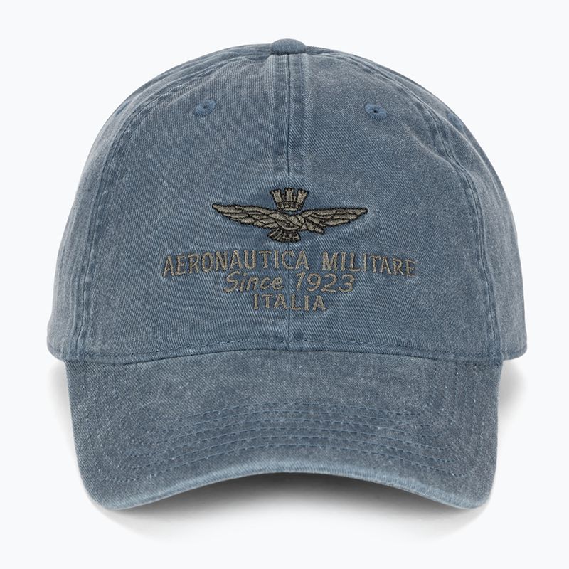 Vyriška kepuraitė su snapeliu Aeronautica Militare Pigment Treated blue navy 2