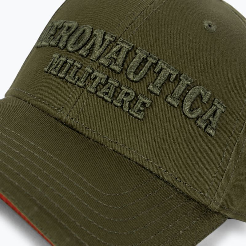 Vyriška kepuraitė su snapeliu Aeronautica Militare Basic With Metal Eagle military green 3