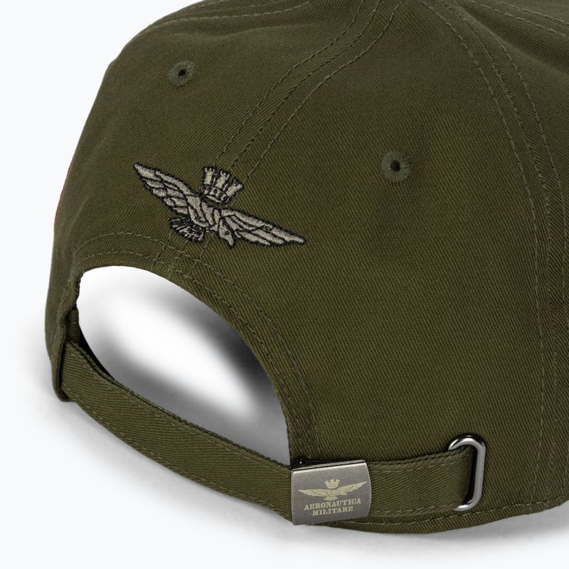 Vyriška kepuraitė su snapeliu Aeronautica Militare Basic With Metal Eagle military green 5