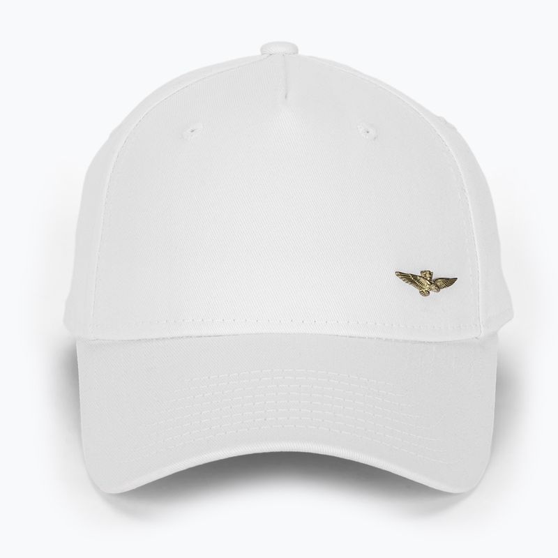 Vyriška kepuraitė su snapeliu Aeronautica Militare Basic With Metal Eagle off white 2