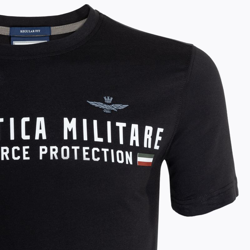 Vyriški marškinėliai Aeronautica Militare Heritage jet black 3