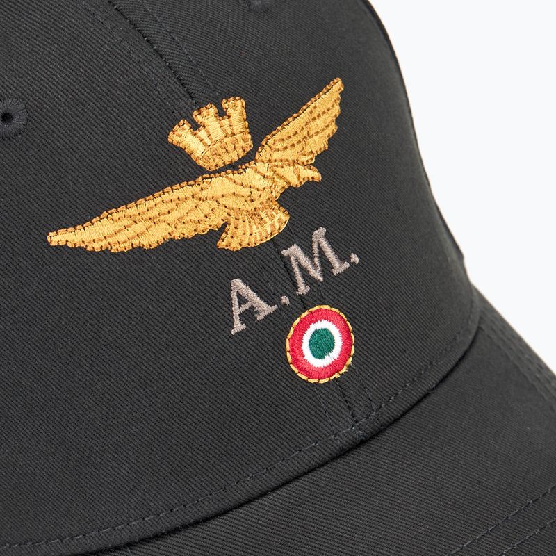 Vyriška kepuraitė su snapeliu Aeronautica Militare Cotton With Logo jet black 3