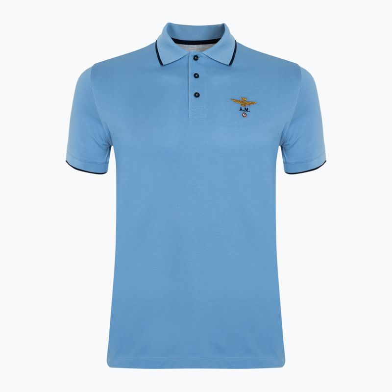 Vyriški polo marškinėliai Aeronautica Militare Essential light blue