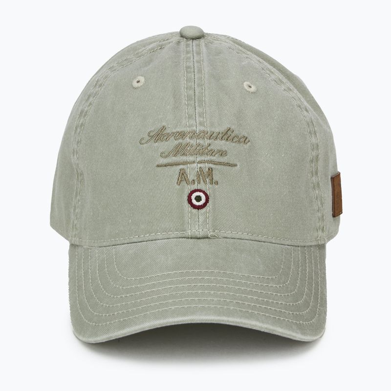 Vyriška kepuraitė su snapeliu Aeronautica Militare 251HA1204CT2476 stone beige washed 2