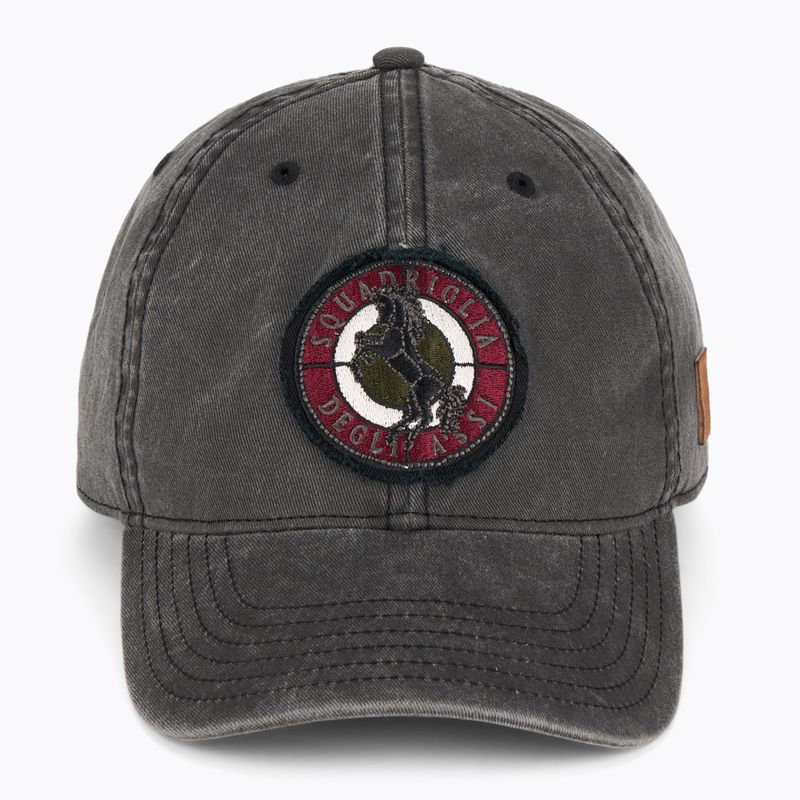 Vyriška kepuraitė su snapeliu Aeronautica Militare 251HA1211CT2476 black washed 2