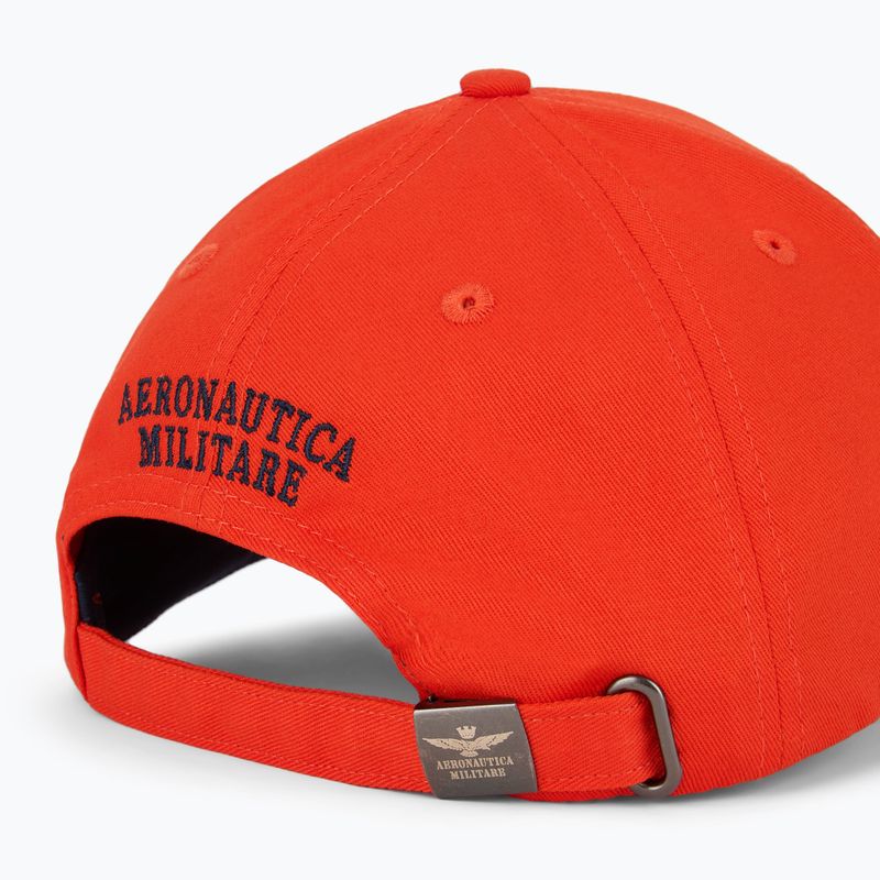 Vyriška kepuraitė su snapeliu Aeronautica Militare 251HA1212CT3299 papaya orange 4