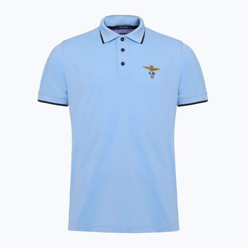 Vyriški polo marškinėliai Aeronautica Militare Essential ice blue