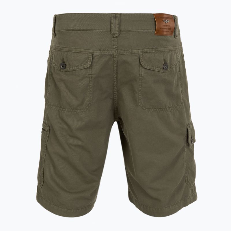 Vyriški šortai Aeronautica Militare 251BE259CT3526 military olive washed 2