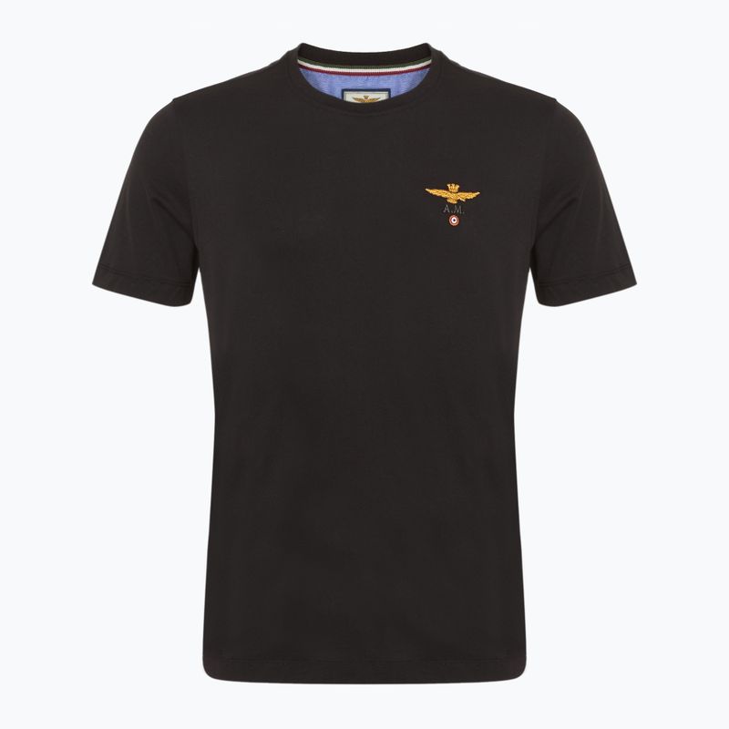 Vyriški marškinėliai Aeronautica Militare Essential jet black