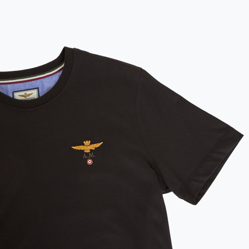 Vyriški marškinėliai Aeronautica Militare Essential jet black 3