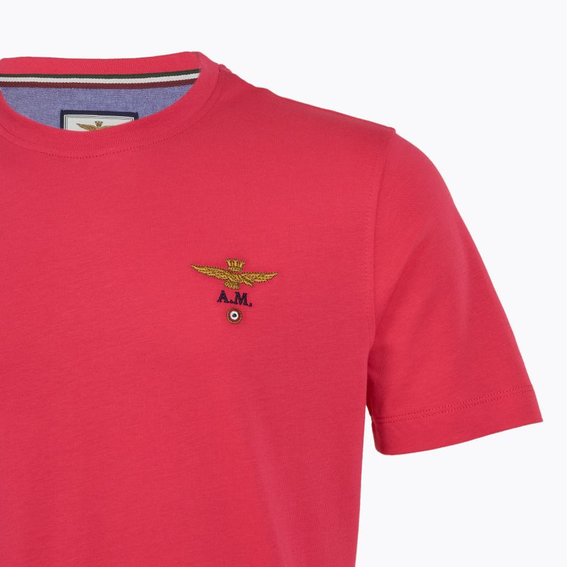 Vyriški marškinėliai Aeronautica Militare Essential magenta 3