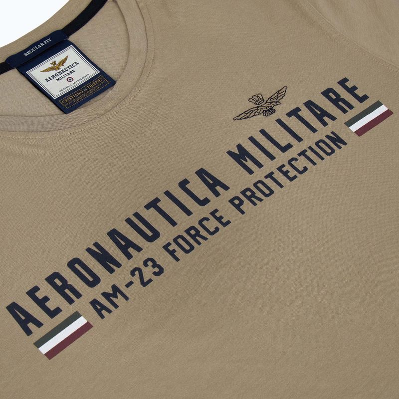 Vyriški marškinėliai Aeronautica Militare Heritage dune beige 3