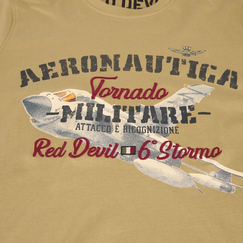 Vyriški marškinėliai Aeronautica Militare Tornado antelope beige 4