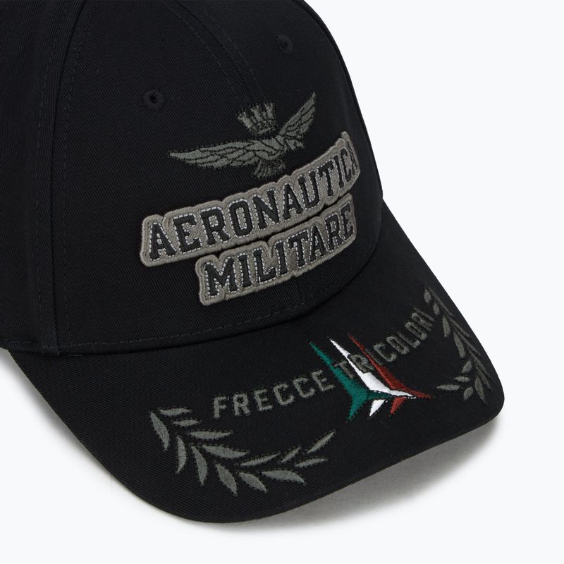 Vyriška kepuraitė su snapeliu Aeronautica Militare 251HA1104CT2261 jet black 3