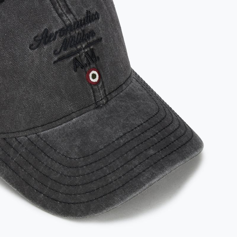 Vyriška kepuraitė su snapeliu Aeronautica Militare 251HA1204CT2476 black washed 3