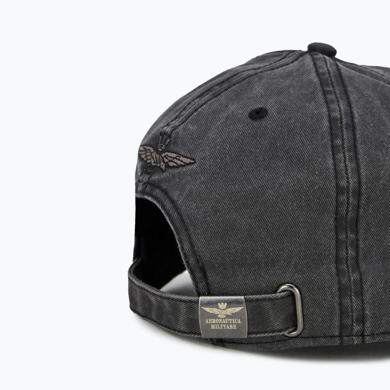 Vyriška kepuraitė su snapeliu Aeronautica Militare 251HA1204CT2476 black washed 4