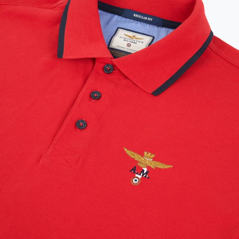 Marškinėliai Aeronautica Militare PO1308UP00082 Polo tango red 3