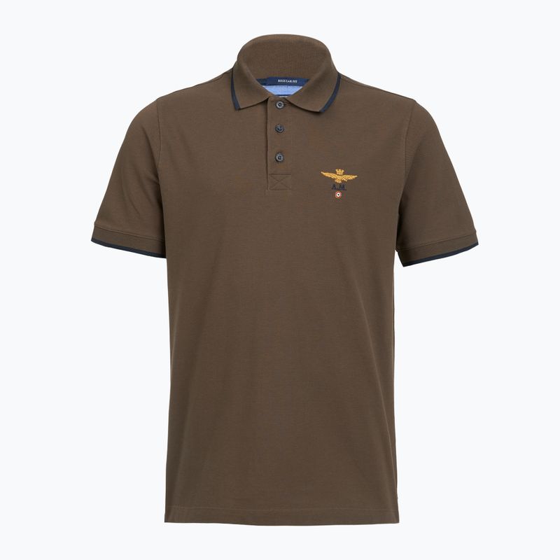 Marškinėliai Aeronautica Militare PO1308UP00082 Polo chestnut brown
