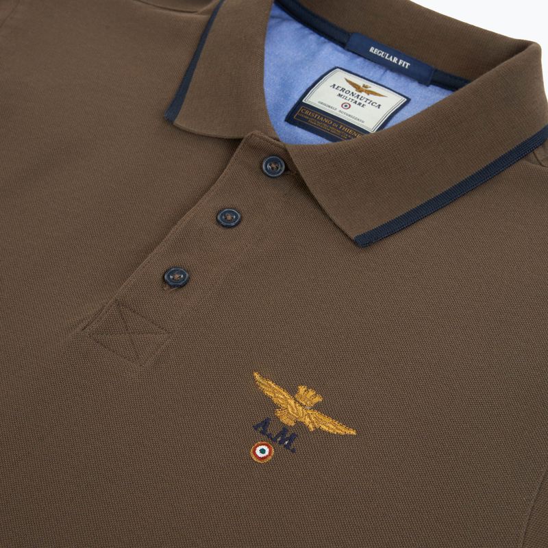 Marškinėliai Aeronautica Militare PO1308UP00082 Polo chestnut brown 3