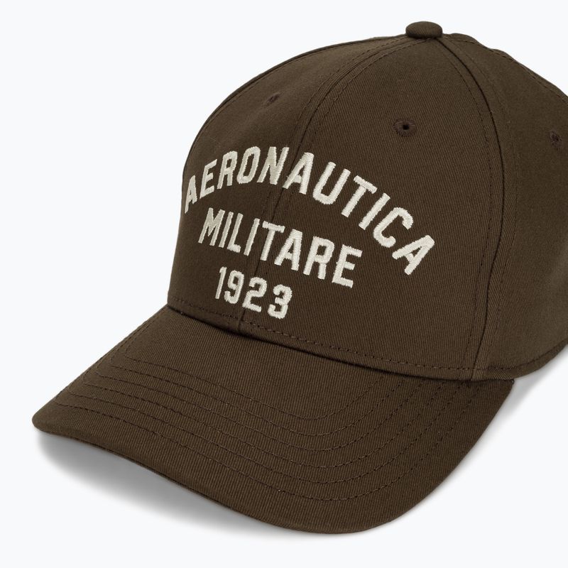 Vyriška kepurė su snapeliu Aeronautica Militare HA1104UCT02 chestnut brown 3