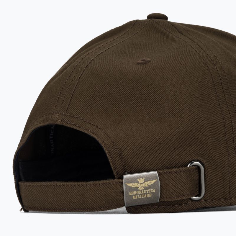 Vyriška kepurė su snapeliu Aeronautica Militare HA1104UCT02 chestnut brown 4
