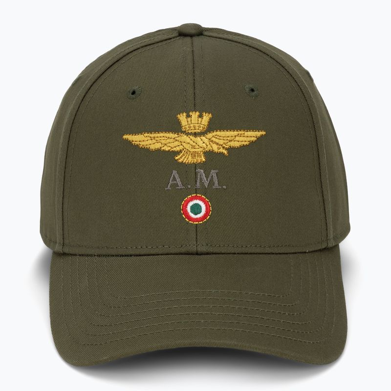 Vyriška kepurė su snapeliu Aeronautica Militare HA1100UCT02848 military green 2