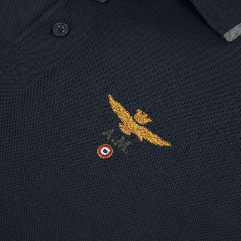 Marškinėliai Aeronautica Militare PO1308UP00082 Navy blue polo 3