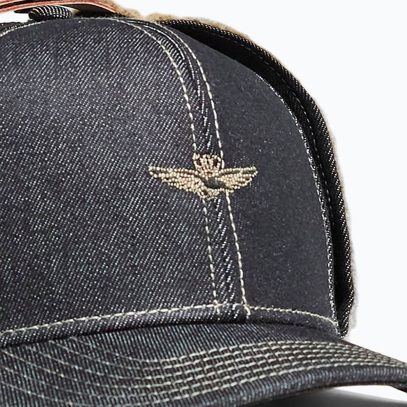 Vyriška kepurė su snapeliu Czapka Aeronautica Militare 262HA1260DCT04366 denim nero 3