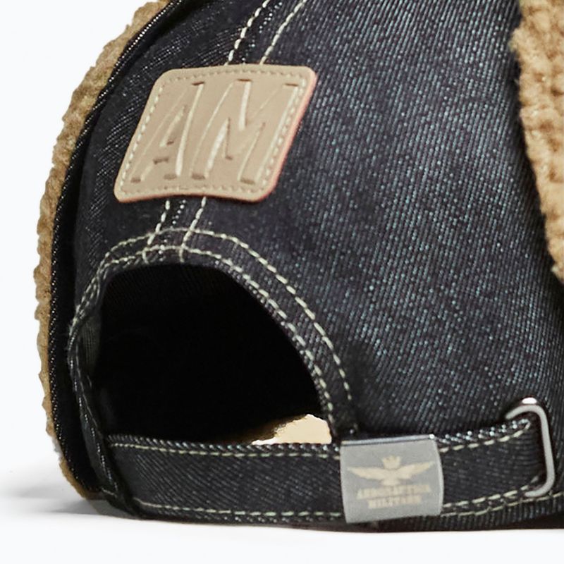 Vyriška kepurė su snapeliu Czapka Aeronautica Militare 262HA1260DCT04366 denim nero 5